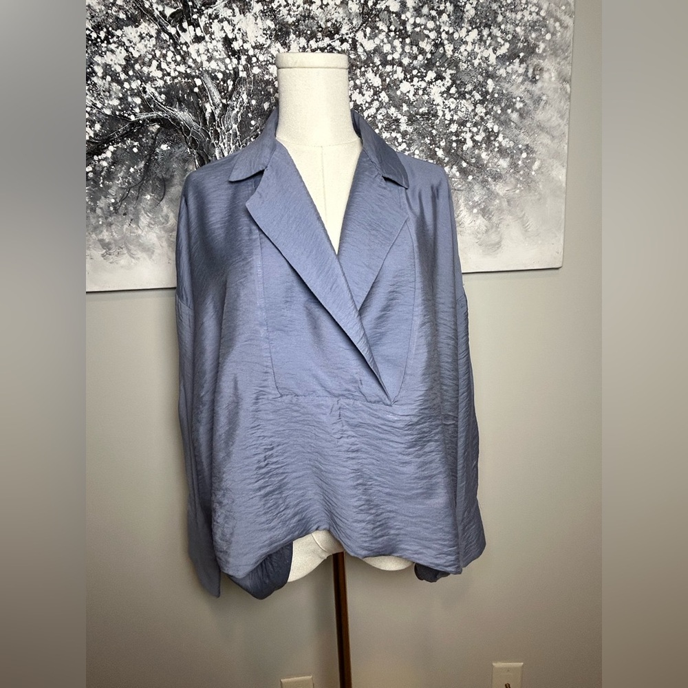 Anthropologie The Dylan long sleeve wide placket blouse boho dusty size S NWT - Picture 6 of 16